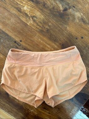 lululemon athletica Peach/orange Athletic Running Shorts